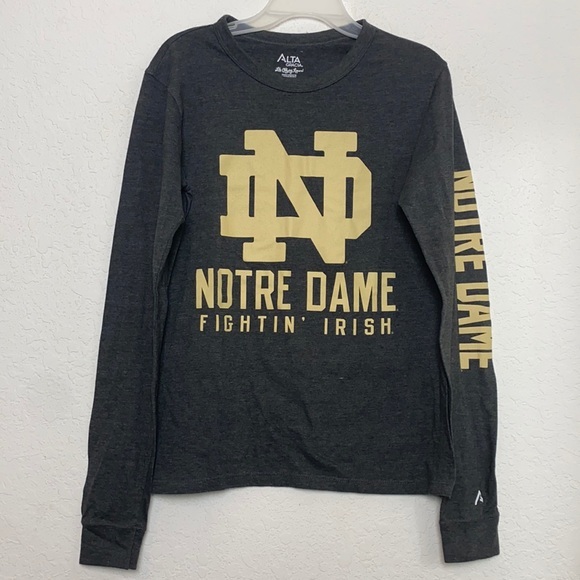 Men Notre Dame University Long Sleeve Shirt Size S - Picture 1 of 4